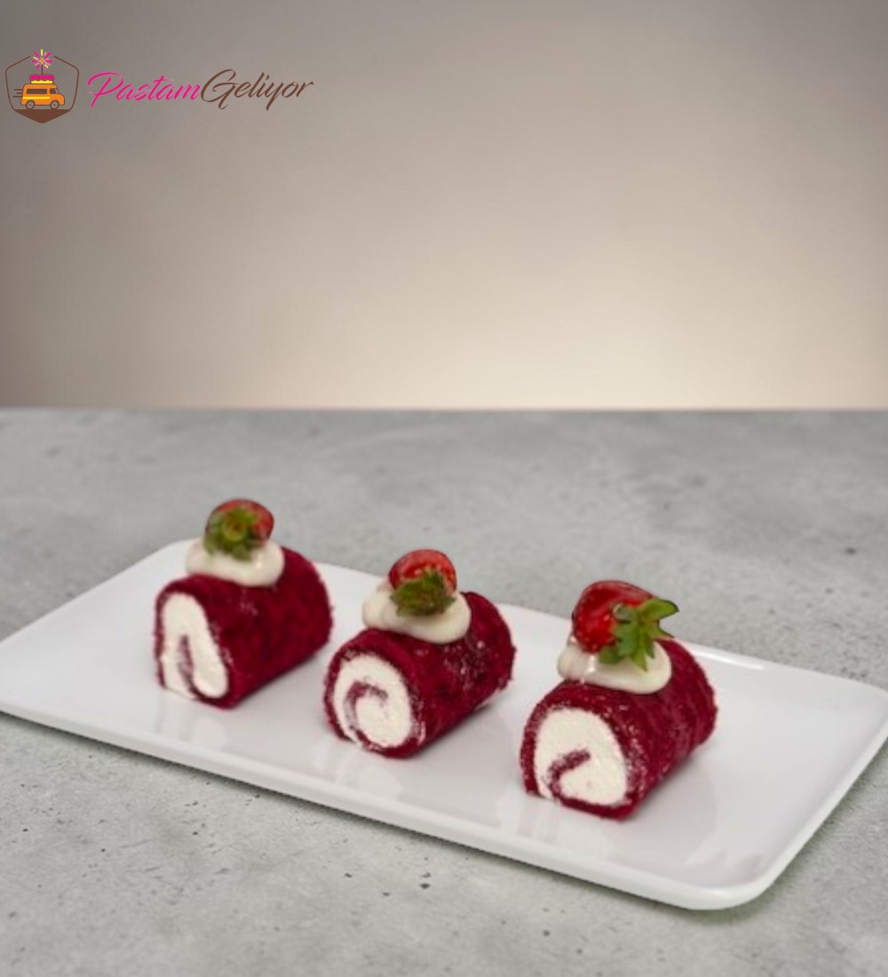 çilekli rulo pasta